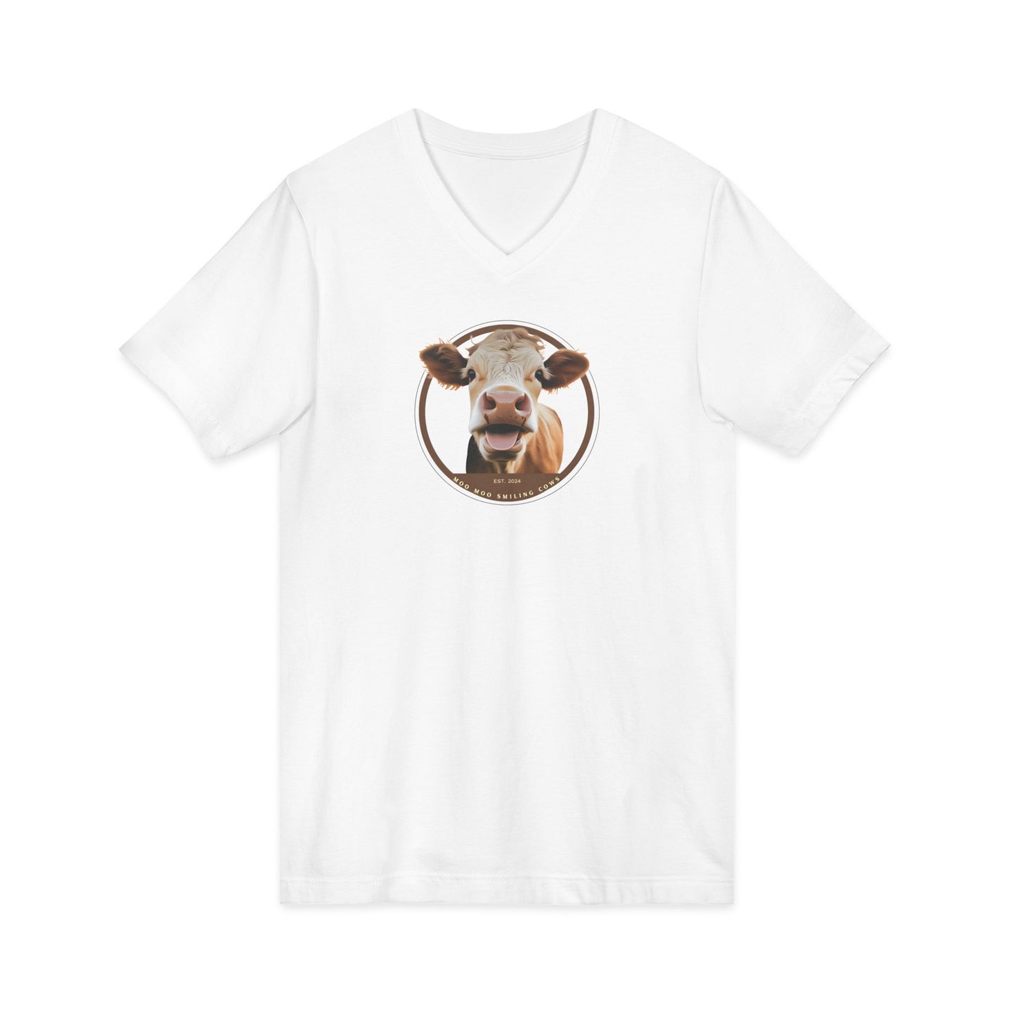 Unisex Jersey Short Sleeve V-Neck Tee