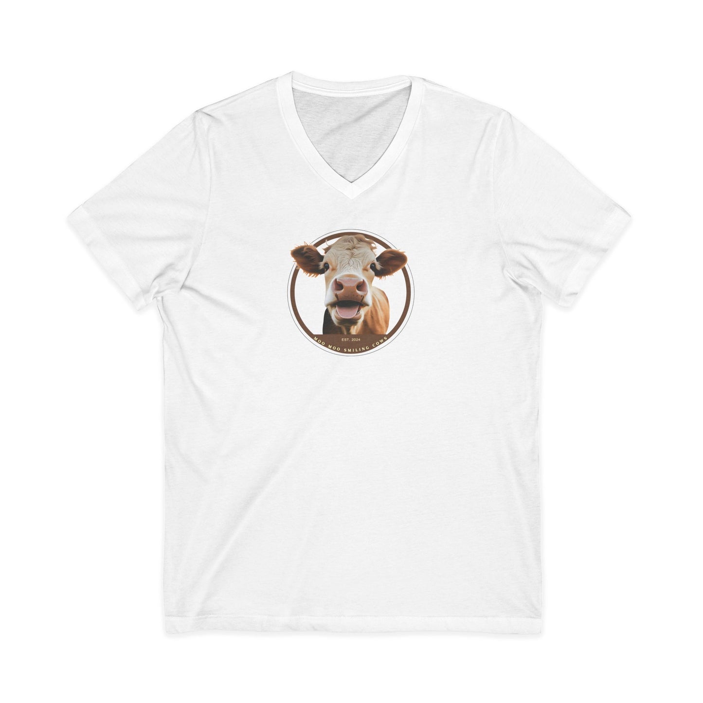 Unisex Jersey Short Sleeve V-Neck Tee